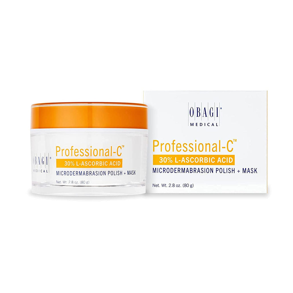 Obagi Medical Professional-C Microdermabrasion Polish + Mask 2.8 Oz. Glow Boosting Microdermabrasion Exfoliator with 30% Vitamin C for Brighter, Smoother, More Youthful Looking Skin-Free Shipping 